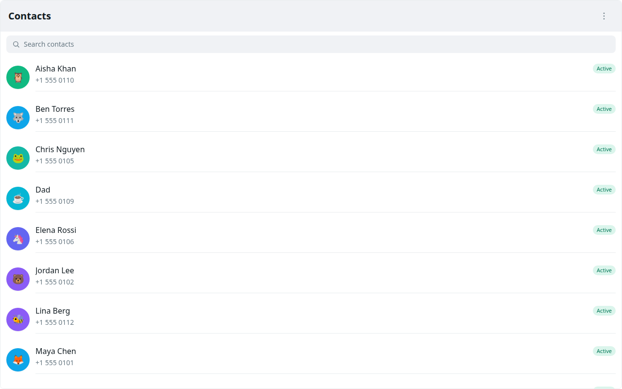Add contact dialog with display name and peer git URL fields