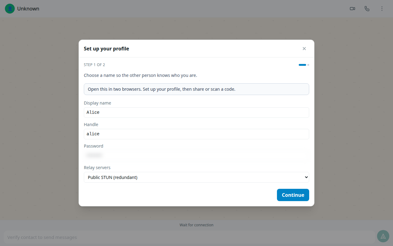 Live link experience with an invite you can scan or paste