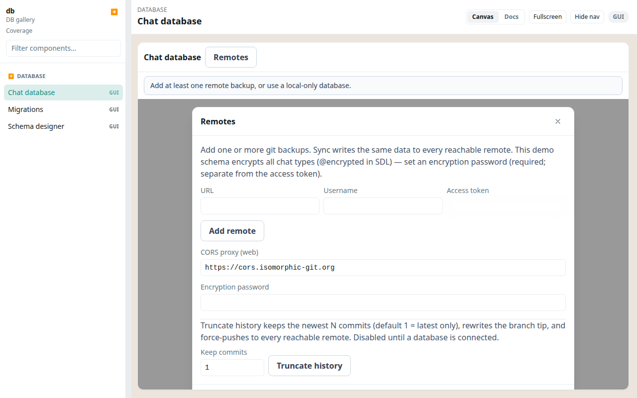 Encrypted records experience with schema and query tools